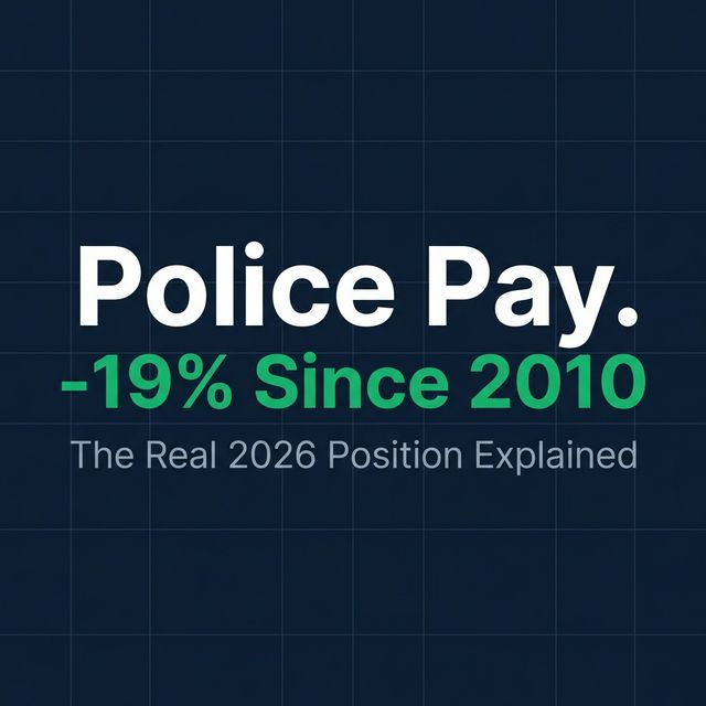 Police pay compared to CPI inflation 2010 to 2026